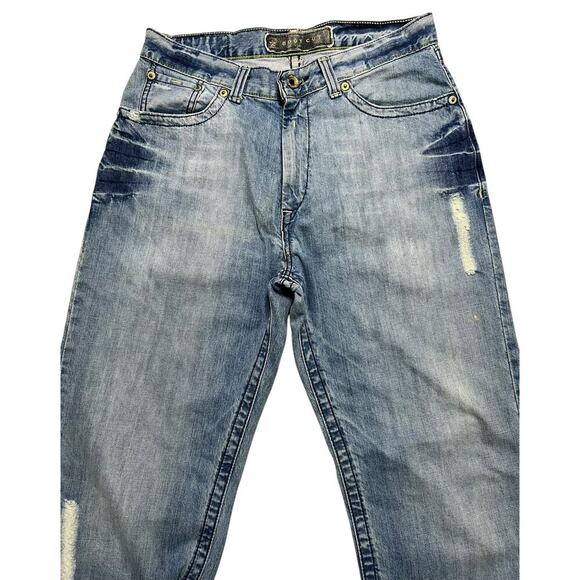 Vintage Y2K Arizona Men’s Light Wash Straight Leg Bootcut Denim Jeans - 34X32 - Picture 3 of 8